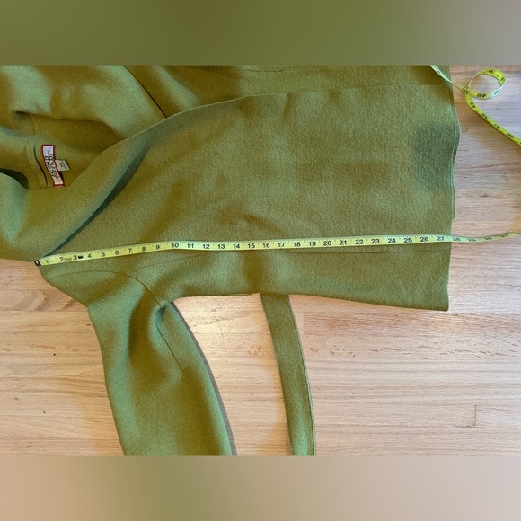Beyond Threads chartreuse felted alpaca wool wrap coat extra small - Picture 11 of 11
